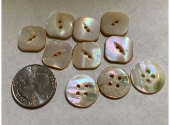 Mother Of Pearl Vintage Buttons - #2