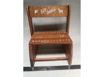 Vintage Wooden Step Stool/Seat