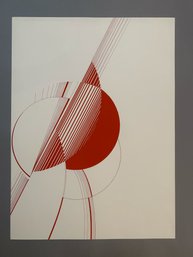 Carol Scott Abstract Screen Print (Red Circles)