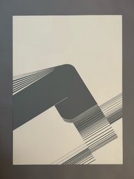 Carol Scott Abstract Screen Print (Grey Bend)