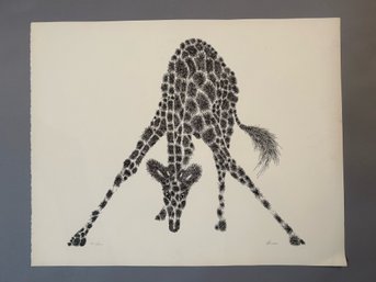 Marion Lithograph Of A Giraffe