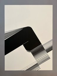 Carol Scott Abstract Screen Print (Black Bend)