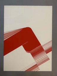 Carol Scott Abstract Screen Print (Red Bend)