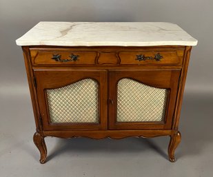 French Provincial Style Marble Top Commode
