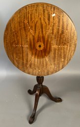 Marquetry Inlaid Tilt Top Table