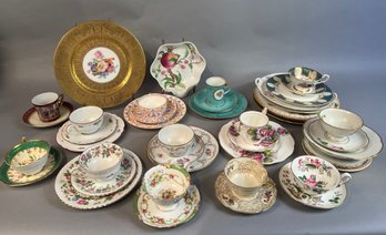 Assorted China Including Several Cups And Saucers