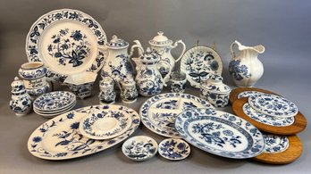 26 Pieces Assorted Blue And White China