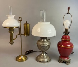 Lot Of Three Assorted Lamps