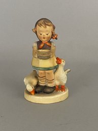 Goebel Hummel Figurine Of A Little Girl With Ducks