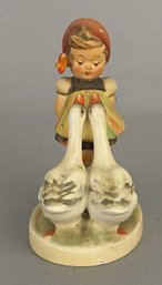 Goebel Hummel Figurine Of A Girl With Two Geese