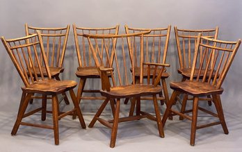 Set Of Seven Hunt Country Furniture Chairs