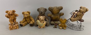 Eight Handmade Vintage Style Bears