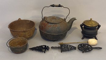 Seven Pieces Antique Iron