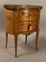 Vintage Marquetry Inlayed Night Stand