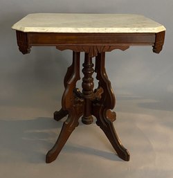 Victorian Rectangular Marble Top Table