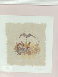 Framed Still Life Of Flowers In A Basket Wildflowers. JH