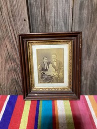 Antique Photo Of Couple And Baby. JH