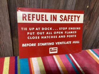 Fuel Dock - Vintage Metal Sign. JH