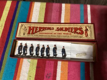 Herrings Romanian Metal Soldiers In Original Box. JH