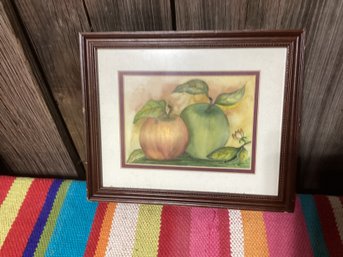 Still Life Of Apples Watercolor. JH