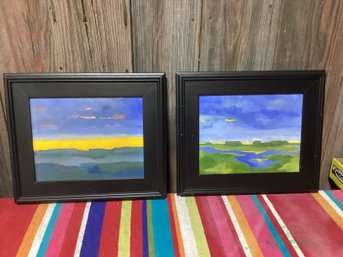Matched Pair Of Abstract Landscapes. JH
