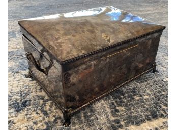 Antique Silver Plate Footed Box - Original Cost $800.00