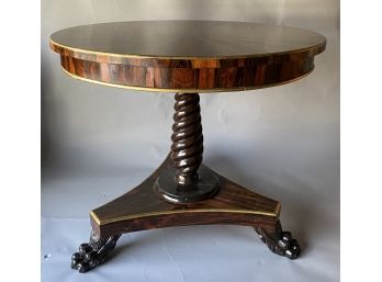 Stamfort Regency Style Rosewood Round End Table Randolph & Hein- Original Cost $3950.00
