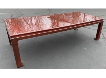 Palatial Size Lacquered Dining Or Conference Table W Leaves