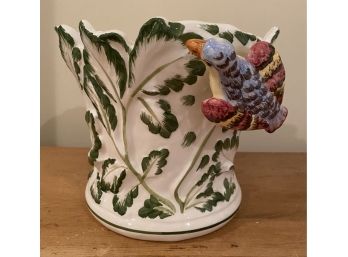 Tiffany & Co Floral Vase With Bird