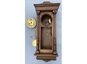 Carved Victorian Walnut Wall Clock (project)