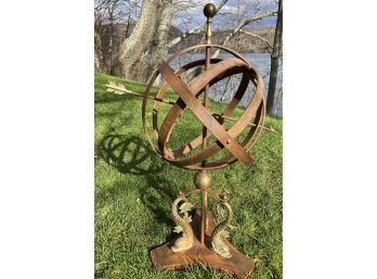 Armillary With Dolphin Motif- Original Cost 1695.00