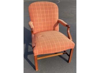 Chippendale Style Martha Washington Upholstered Armchair