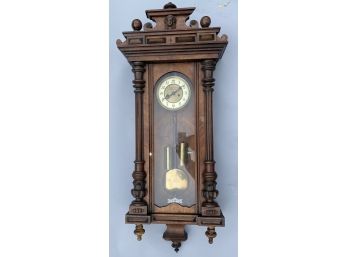 Ornate Victorian Walnut Clock 'Joseph Hasenzagl. Herzogenburg'