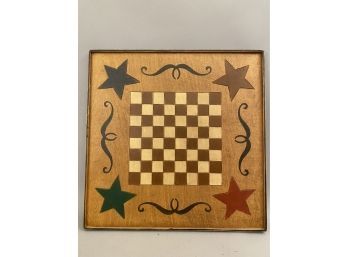 Handcrafted Checkerboard With Star Decoration