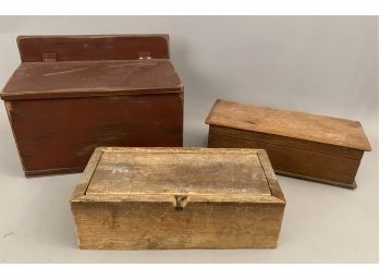 Three Wooden Boxes