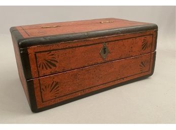 Antique Style Gentlemans Box Paint Decorated