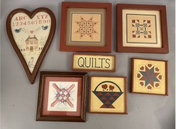 6 Handcrafted Quilt Related Items Plus Theorem