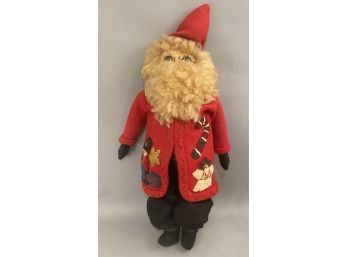 Joyce Tapply Bingham Large Handcrafted Santa Claus In Red.