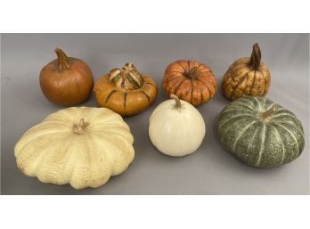Seven Composition Gourds. Lifelike Hand-painted