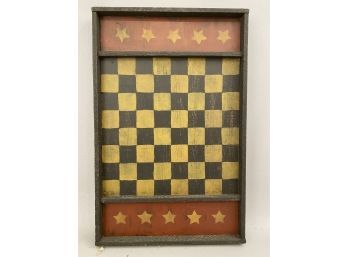Hand Crafted Checkerboard With 10 Stars