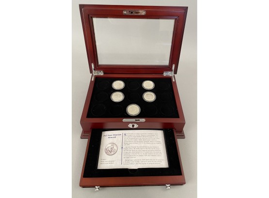 Five Collectible Half Dollars With Case