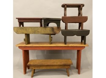 Eight Vintage Style Stepstools