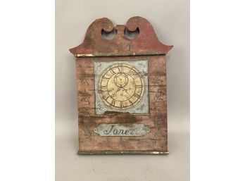 Vintage Style Wooden Clock Painting