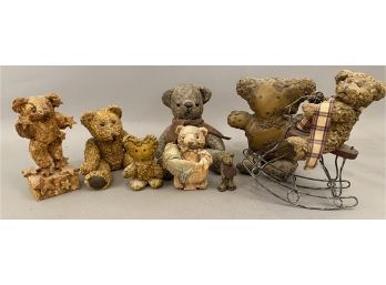 8 Vintage Style Toy Bears Rosemary Flagg