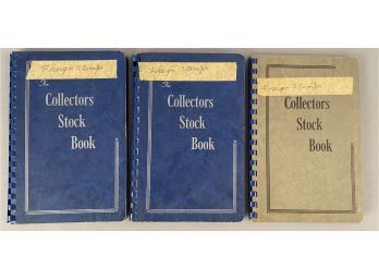 Three Foreign Stamp Books Filled With Vintage Stamps