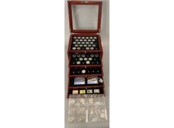 US National Parks State Coin Quarters Centennial Edition In Display Case