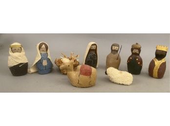 Handcrafted Nativity Set Includes Nine Figures