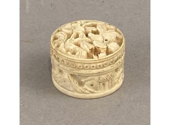 Miniature Ivory Round Box