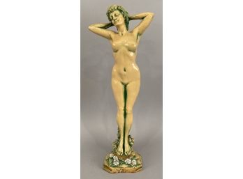 G. Ruggeri Pottery Statue Of Nude Woman
