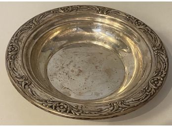 Reed And Barton Sterling Silver Bowl With Ornate Border Design